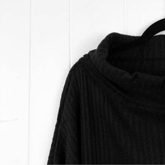 Free People Womens Juicy Waffle Knit Top Surplice Back Cowl Neck Small - Picture 5 of 12